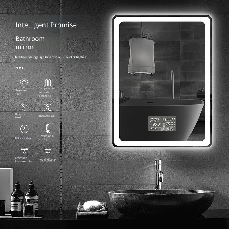 Bathroom Mirror Led - Bathroom Mirror 70x90 cm Rectangular Smart