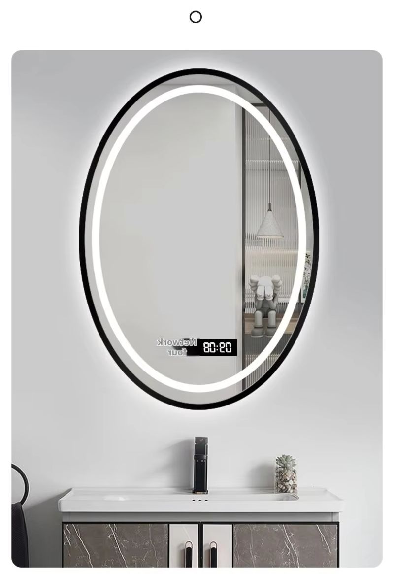 Bathroom Mirror Led - 16x24inch Oval LED Bathroom Mirror Gold