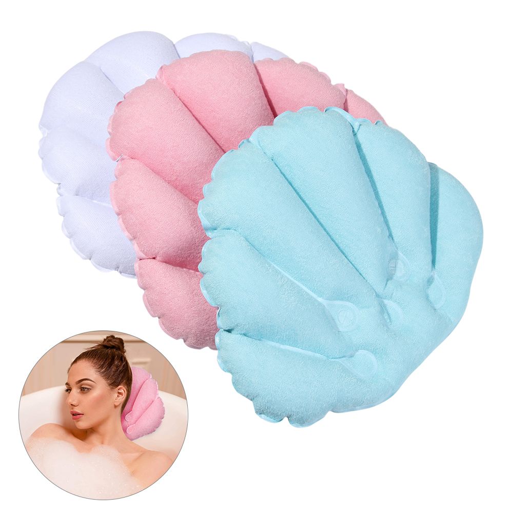 Bathtub Pillow Inflatable - Soft Spa Neck Bath Pillow With