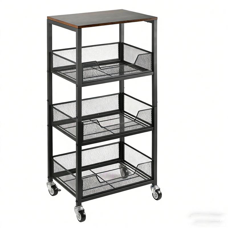3-Tier Rolling Utility Cart St - огляд і ціна Home Bathroom Shelf