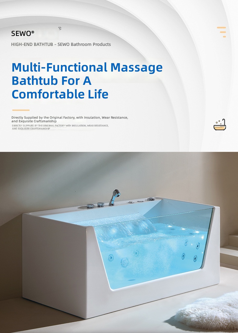 Acrylic Massage Bathtub, Smart - огляд і ціна Home Bathroom Jacuzzi