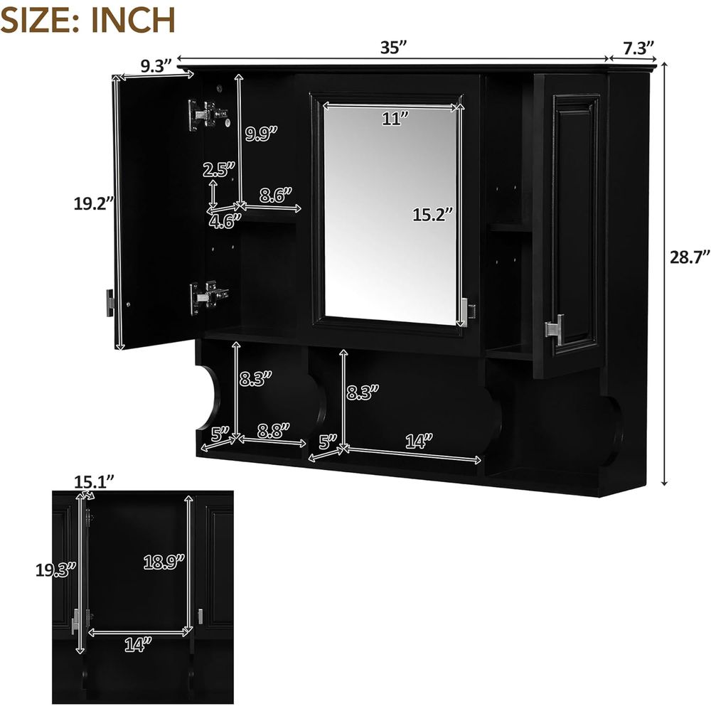 Bathroom Wall Cabinet with Mir - огляд і ціна Home Bathroom Shelf