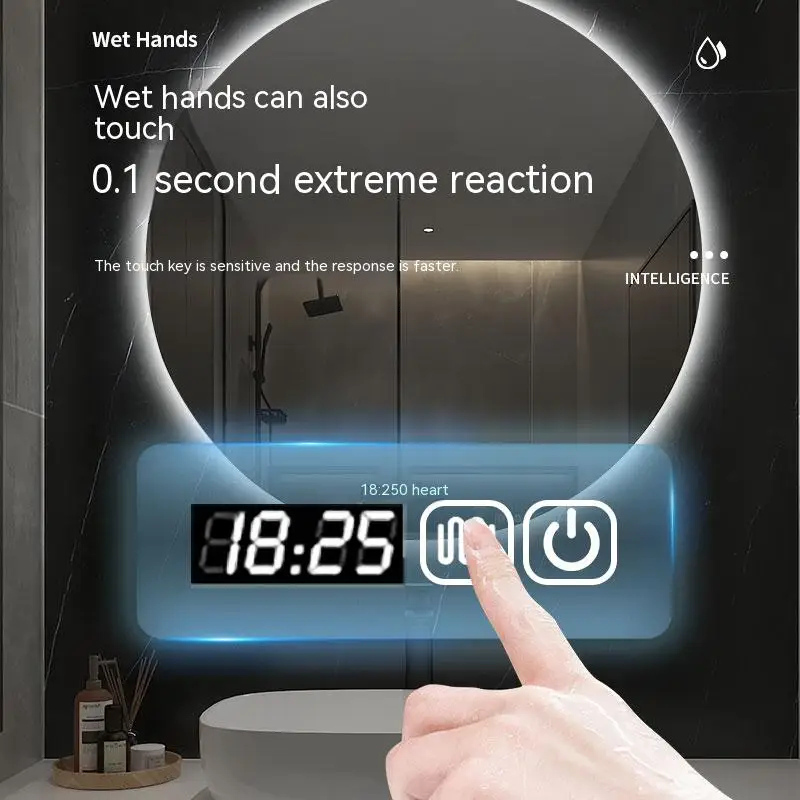 Round LED Bathroom Mirror 70cm - огляд і ціна Bathroom Mirror Led