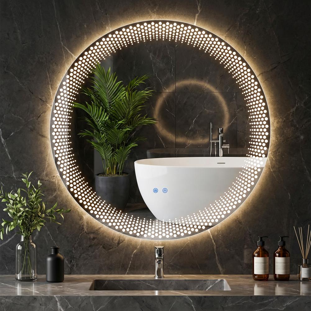 Round LED Bathroom Mirror 3 Co - огляд і ціна Bathroom Mirror Led