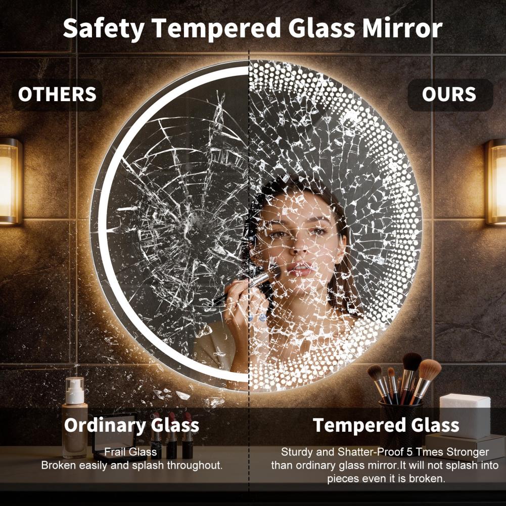 Round LED Bathroom Mirror 3 Co - огляд і ціна Bathroom Mirror Led