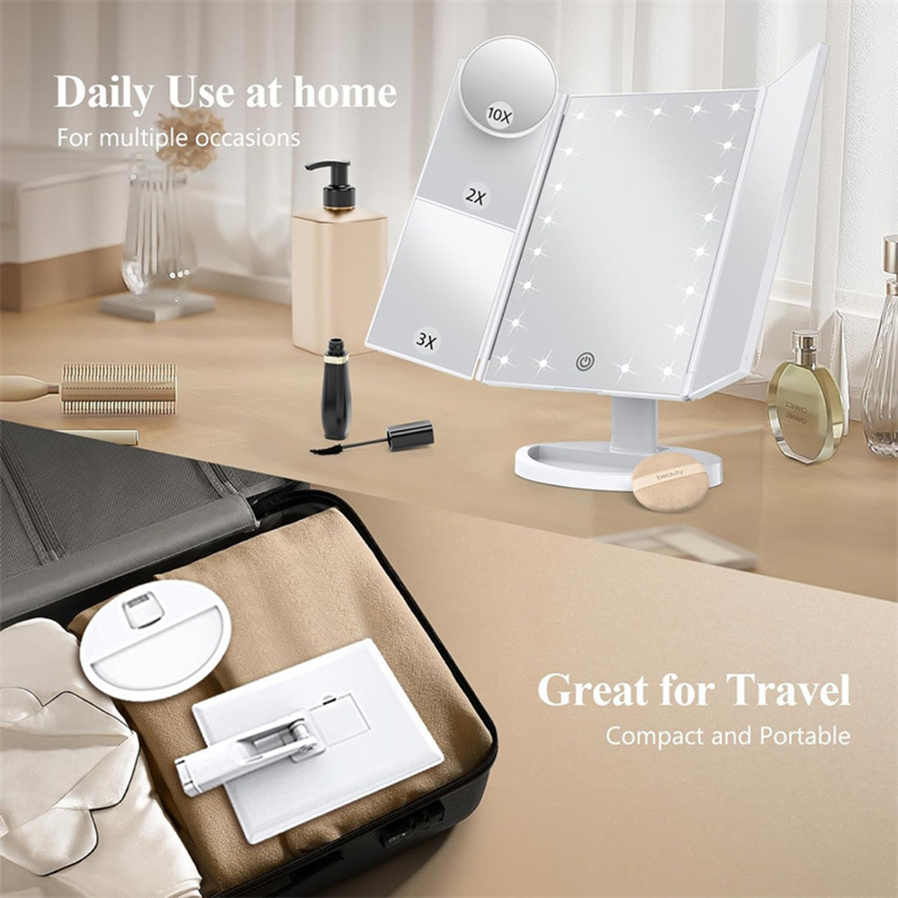 Bathroom Folding Makeup Mirror - огляд і ціна Bathroom Mirror Led