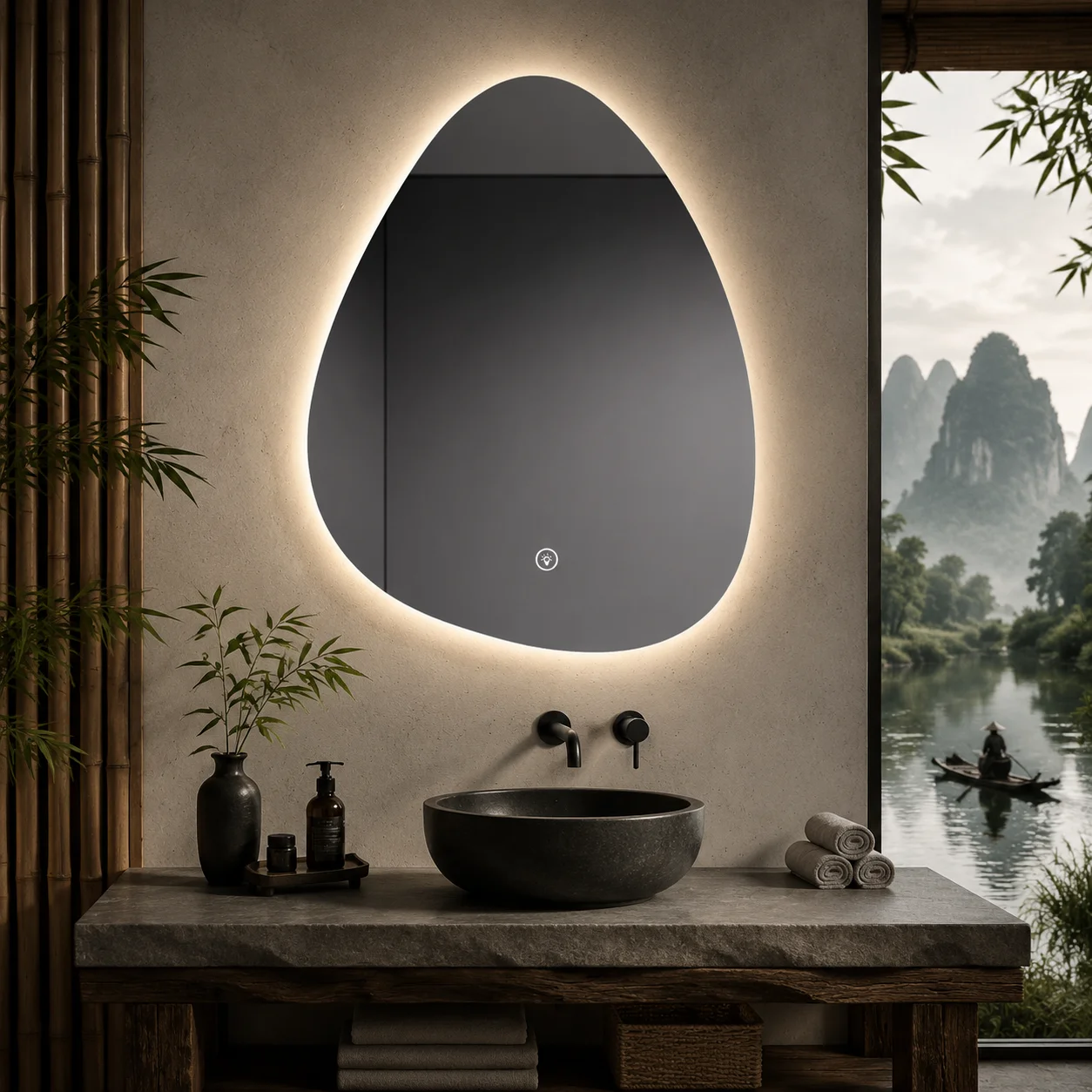 Irregular Shape Smart LED Bath - огляд і ціна Bathroom Mirror Led