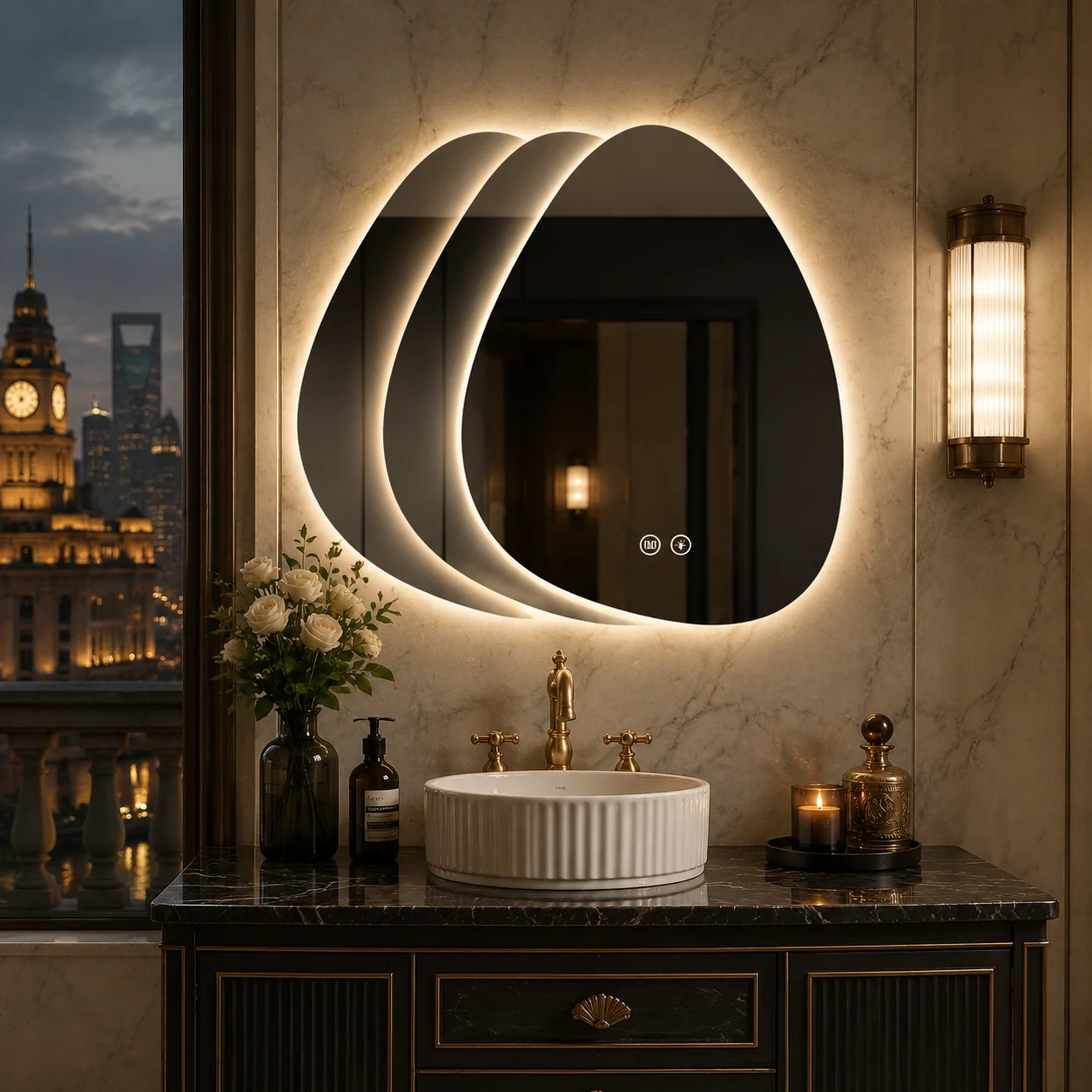 Irregular Shape Smart LED Bath - огляд і ціна Bathroom Mirror Led