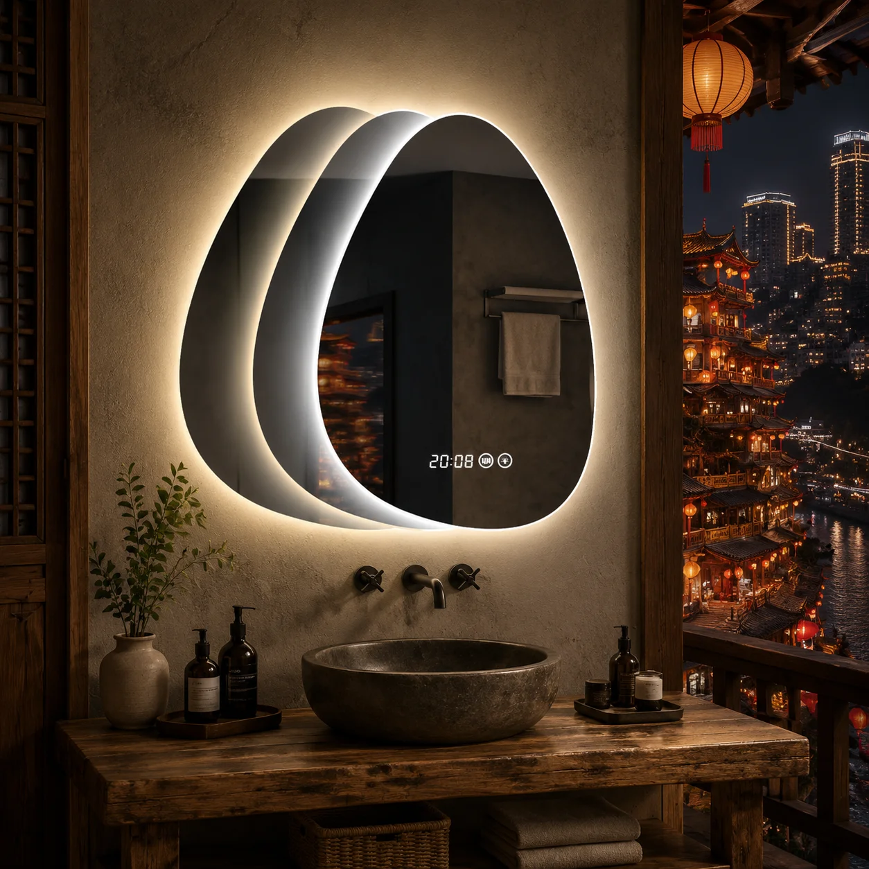 Irregular Shape Smart LED Bath - огляд і ціна Bathroom Mirror Led
