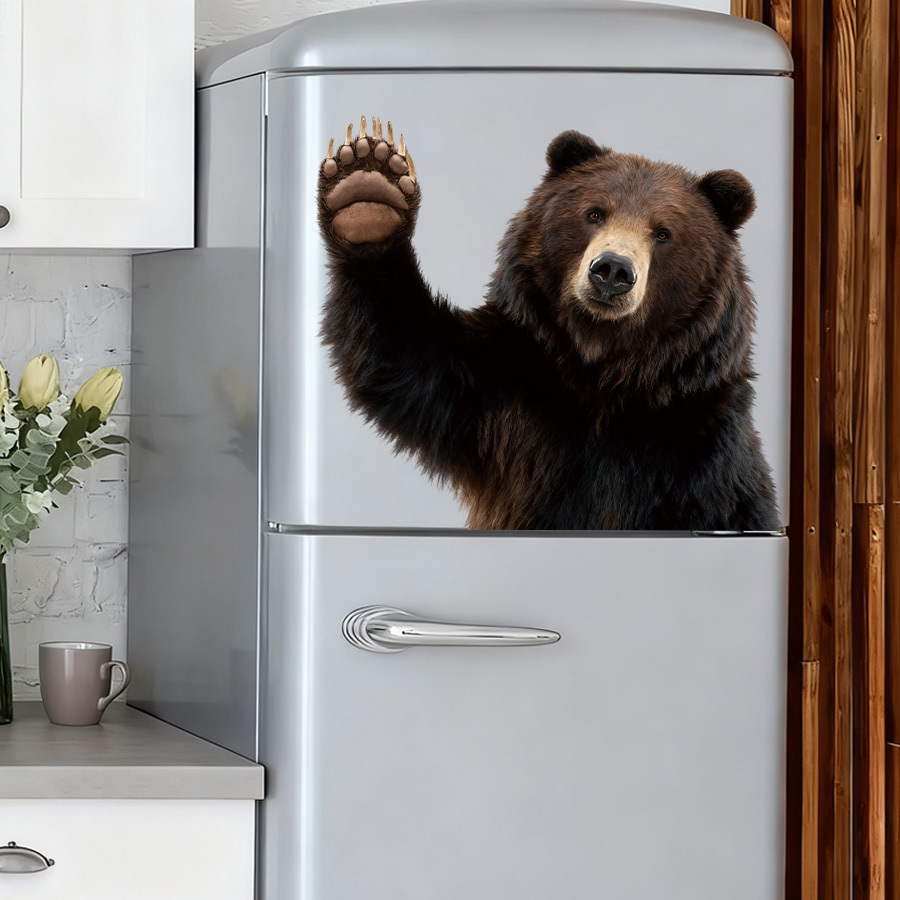 1Pc Lifelike Bear Wall Sticker - огляд і ціна Home One Bathroom