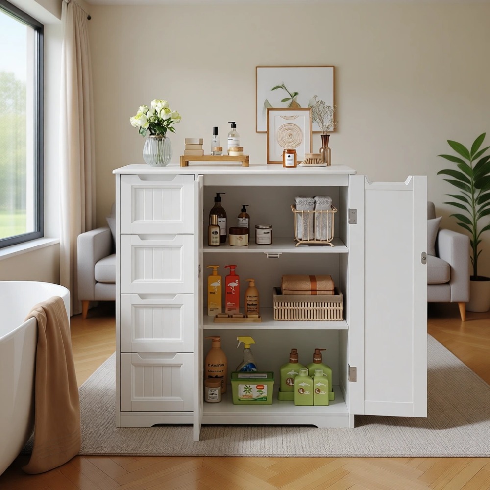 Bathroom Storage Cabinet with  - огляд і ціна Home Essentials Bathroom Cabinet