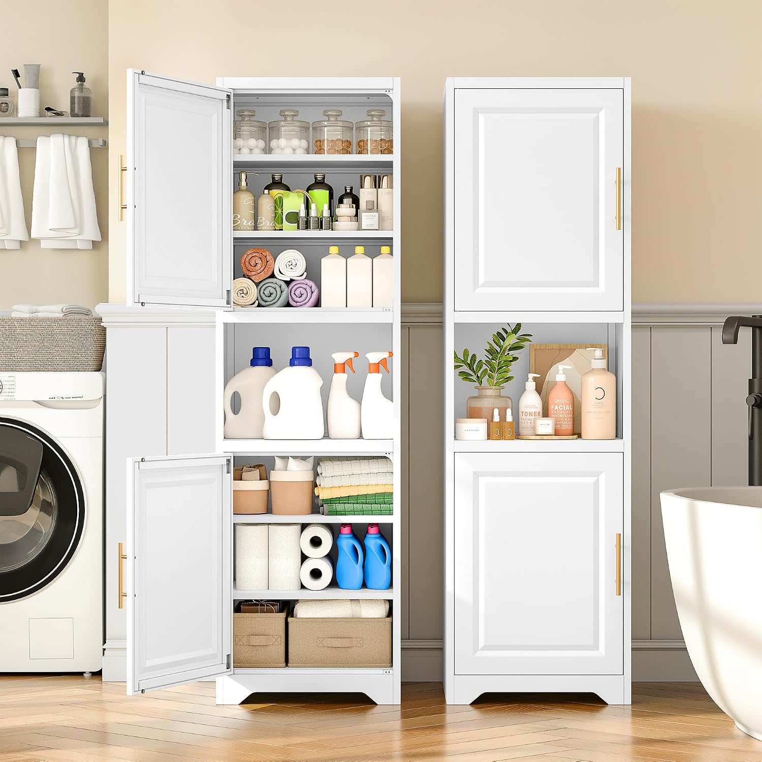67 Inch Tall Narrow Storage Ca - огляд і ціна Home Bathroom Shelf