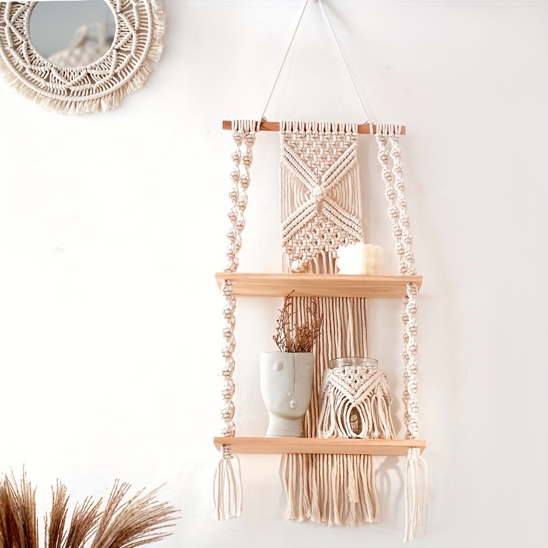 Bohemian Handmade Macrame Wove - огляд і ціна Home Bathroom Shelf