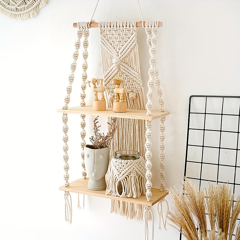 Bohemian Handmade Macrame Wove - огляд і ціна Home Bathroom Shelf