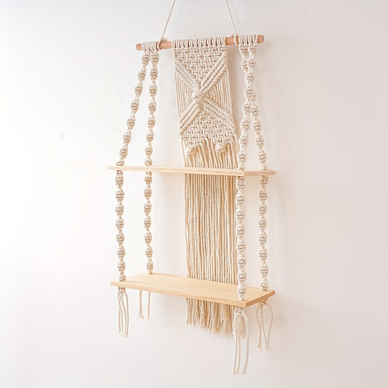 Bohemian Handmade Macrame Wove - огляд і ціна Home Bathroom Shelf