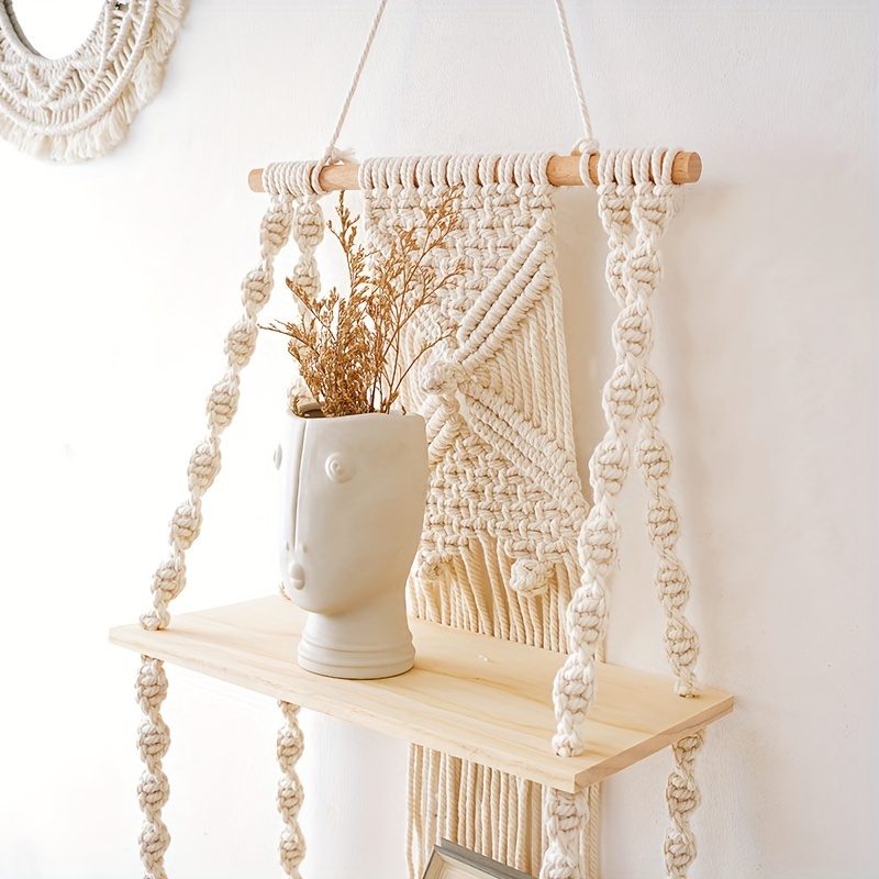 Bohemian Handmade Macrame Wove - огляд і ціна Home Bathroom Shelf